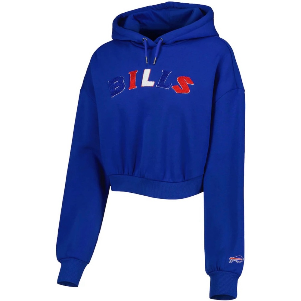 Buffalo Bills Cropped Blue Hoodie Size XS